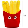 thumbnail image 2 of Muñeco de peluche, dibujos animados, pizza de simulación, patatas fritas, cojín de sofá de diseño, muñeco de peluche relleno de 30cm Sailing Electrónica, 2 of 4