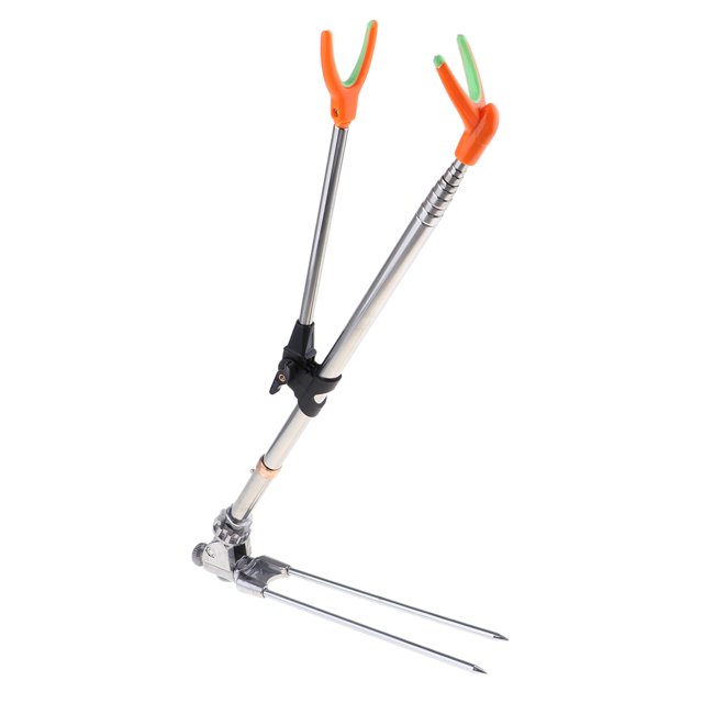 Soporte de caña de pescar plegable de acero inoxidable Soporte de poste Soporte de barra Soporte de soporte Aparejo universal 1.7 m Sunnimix Soporte de caña de pescar
