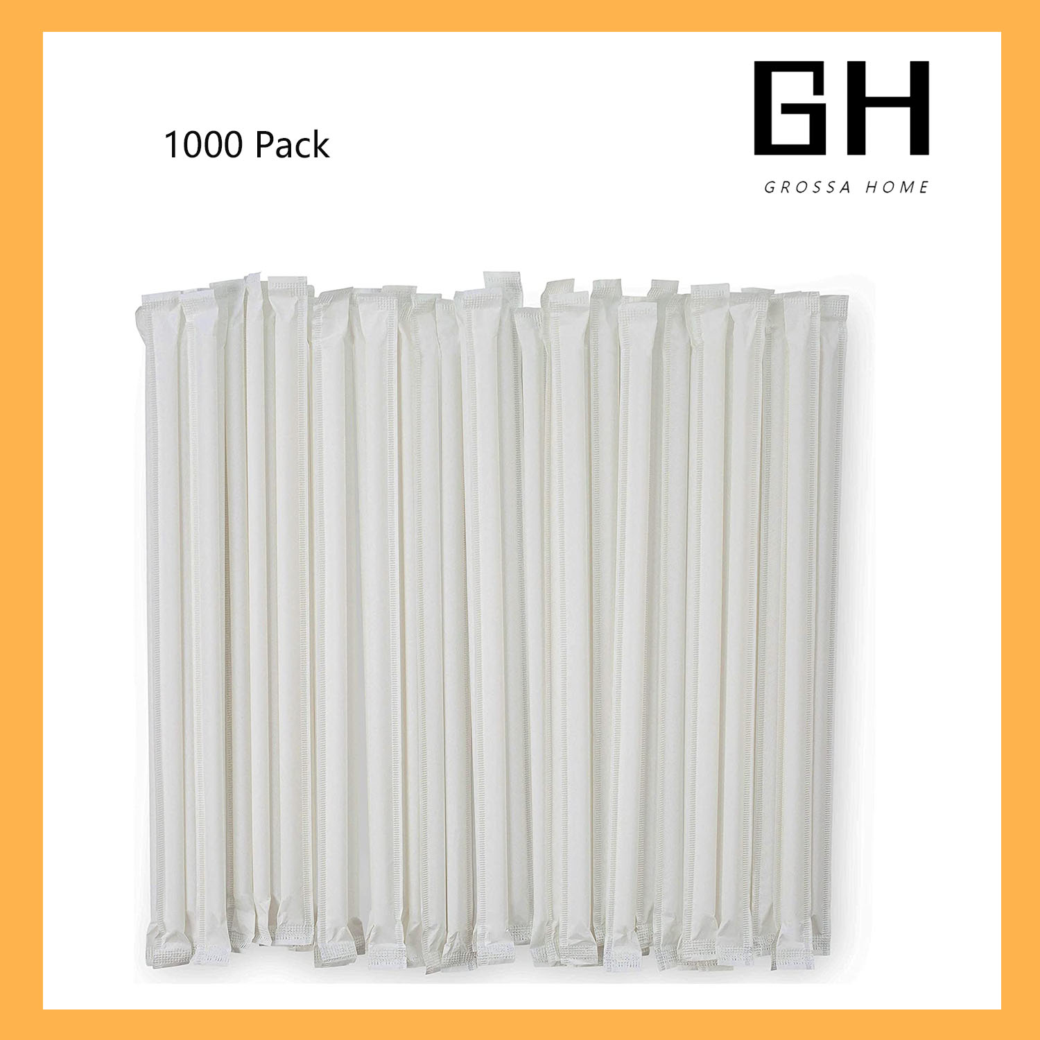 Plastic Straws Individually Wrapped 1000 Pack