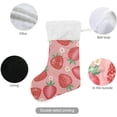thumbnail image 3 of Coolnut Strawberry Christmas Stocking, Personalized Large Candy Stocking, Xmas Stockings Decoration Hanging Gift for Family Holiday Party Ornaments Decor Fireplace, 3 of 7