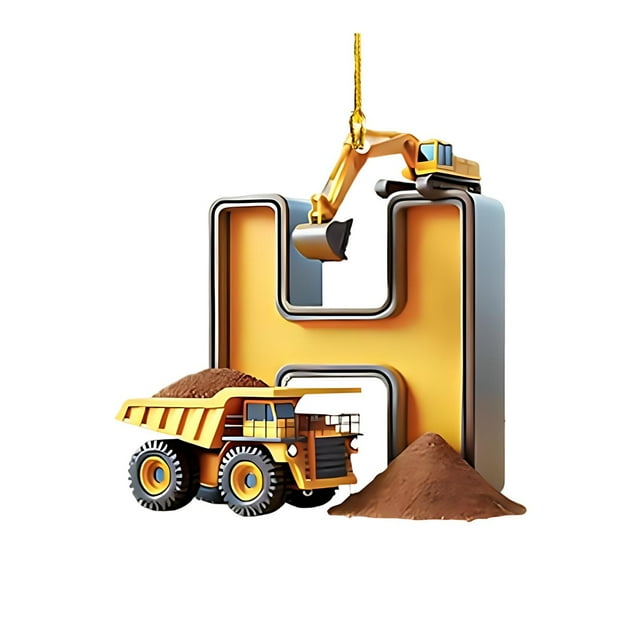 Christmas Tree Ornaments,Ornaments for Christmas Trees 26 Letters Building Vehicle Christmas Decorations Christmas Tree Pendants Christmas Tree Decorations,Christmas Decorations for Tree