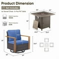 thumbnail image 2 of Gymojoy 5 Pieces Patio Furniture Sets with 30 inch Fire Pit Table, Wicker Outdoor Conversation Sets with 4 Swivel Rocker Chairs and Cushion for Balcony Deck, 2 of 9