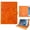 Orange, variant on ELEHOLD PU Leather Embossed Floral Pattern Leather Folio Kickstand Case with Card Slots For Universal 10-inch Tablet,Brown