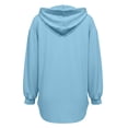 thumbnail image 7 of THNCYX Women Waffle Knit Hooded Henley Shirts Drawstring Hoodies Long Sleeve Tops Loose Fit Casual Sweatshirt Fall Clothes, 7 of 7