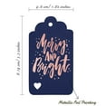 thumbnail image 5 of Inkdotpot Merry And Bright Christmas Bottle Tag Real Rose Gold Foil Favor Hang Tags Pack Of 50, 5 of 6