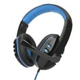 thumbnail image 3 of Computer Light Headset Music Headphones Subwoofer Microphone Multi Function Game Use Headset Compatible With PS4 Black and Blue Color, 3 of 8