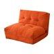 thumbnail image 2 of Sofá cama plegable con respaldo ajustable de 6 niveles, sofá de suelo, sillón cama convertible para siestas en espacios pequeños Naranja, 2 of 8