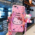 thumbnail image 3 of Funda de teléfono Hello Kitty con cuerda de soporte, carcasa para iPhone 6, 6s, 7, 8, X, Xs, Max, XR, 11, 12, 13, 14, 15 Pro, SE Max, 3 of 5