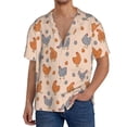 thumbnail image 7 of Lsque Funny Chicken print Men's Cuban Collar Short Sleeve Shirt Summer Beachwear Casual Button Down Fashionable Vacation Leisure Shirt-X-Large, 7 of 7