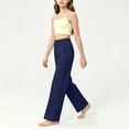thumbnail image 5 of nerohusy Kids Wide Leg Pants Girls Elastic High Waisted Sports Pants Casual Solid Full Length Leg Pants with Pockets 7-8 Years, 5 of 8