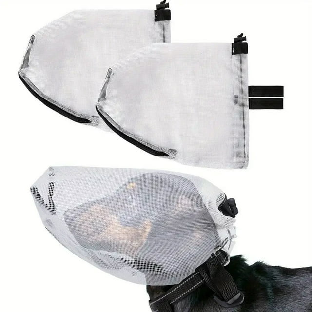 Baohd Breathable Dog Mask, Puncture-Proof Pet for Protection Net, Soft Easy Wear, Comfortable And Snug Suitable Active Dog white 40*21*38