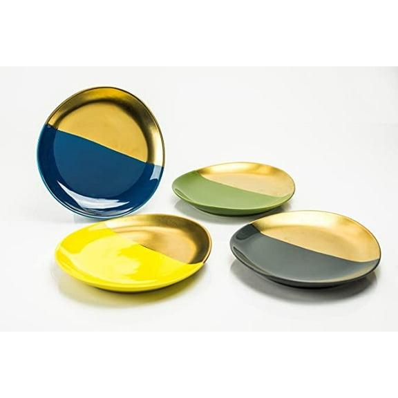 Yedi YCC673 Desert Gold Dessert Plates, Set of 4