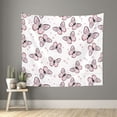 thumbnail image 2 of Balery Pink Butterflies (2) Pattern Tapestry 60x51 Inches - Large Wall Hanging Tapestry for Bedroom, Living Room, Dorm Decor - Artistic and Aesthetic Room Decor, 2 of 9