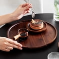 thumbnail image 5 of Country Style Walnut Wood Tray,Rustic Walnut Wooden Tray Solid Wood Serving Tray Square Rectangle Platter Tea Tray Coffee Table Tray, 5 of 9