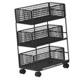 thumbnail image 4 of Organizador de almacenamiento rodante, estante móvil, carpeta de archivos, carrito debajo del escritorio con ruedas para sala de estar, baño, hogar, L, 4 of 8
