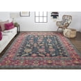 thumbnail image 2 of Feizy Piraj Traditional Bordered, Pink/Blue/Orange, 5' 6" x 8' 6" Area Rug, Stain Pet & Kid Friendly Handmade, Area Rug for Living Room and Bedroom, 2 of 7