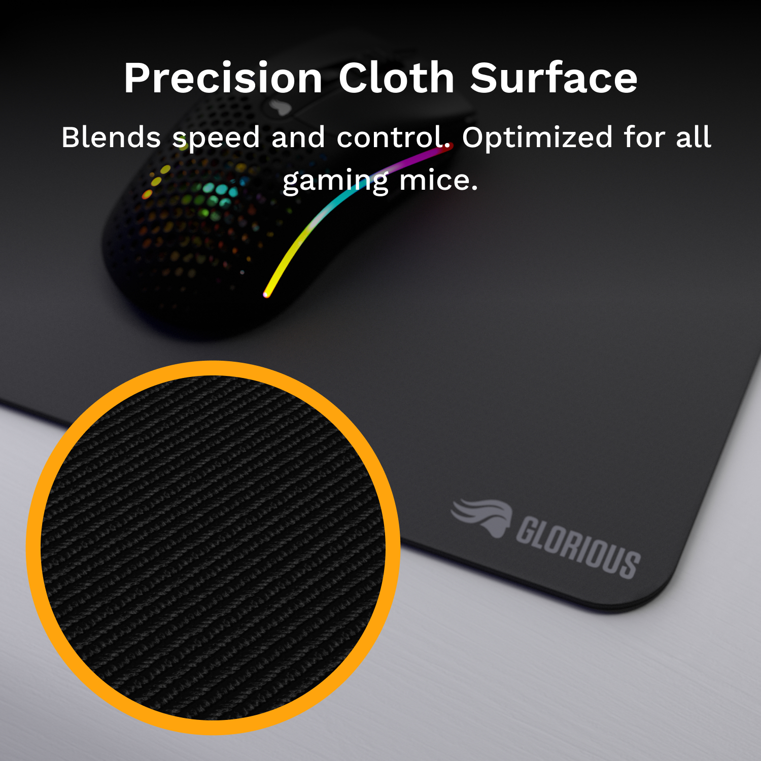 Glorious Gaming Mouse Pad GMP 2 - Extended XL Desk Mat - Spill-proof Mouse Pad, Optimised for Gaming Sensors, Balanced for Speed & Control, Edgeless Design - 610mm x 355mm x 3mm