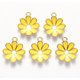 thumbnail image 2 of 10 colgantes de flores de aleación esmaltada, colgante de flor, joya amarilla, 2 of 2