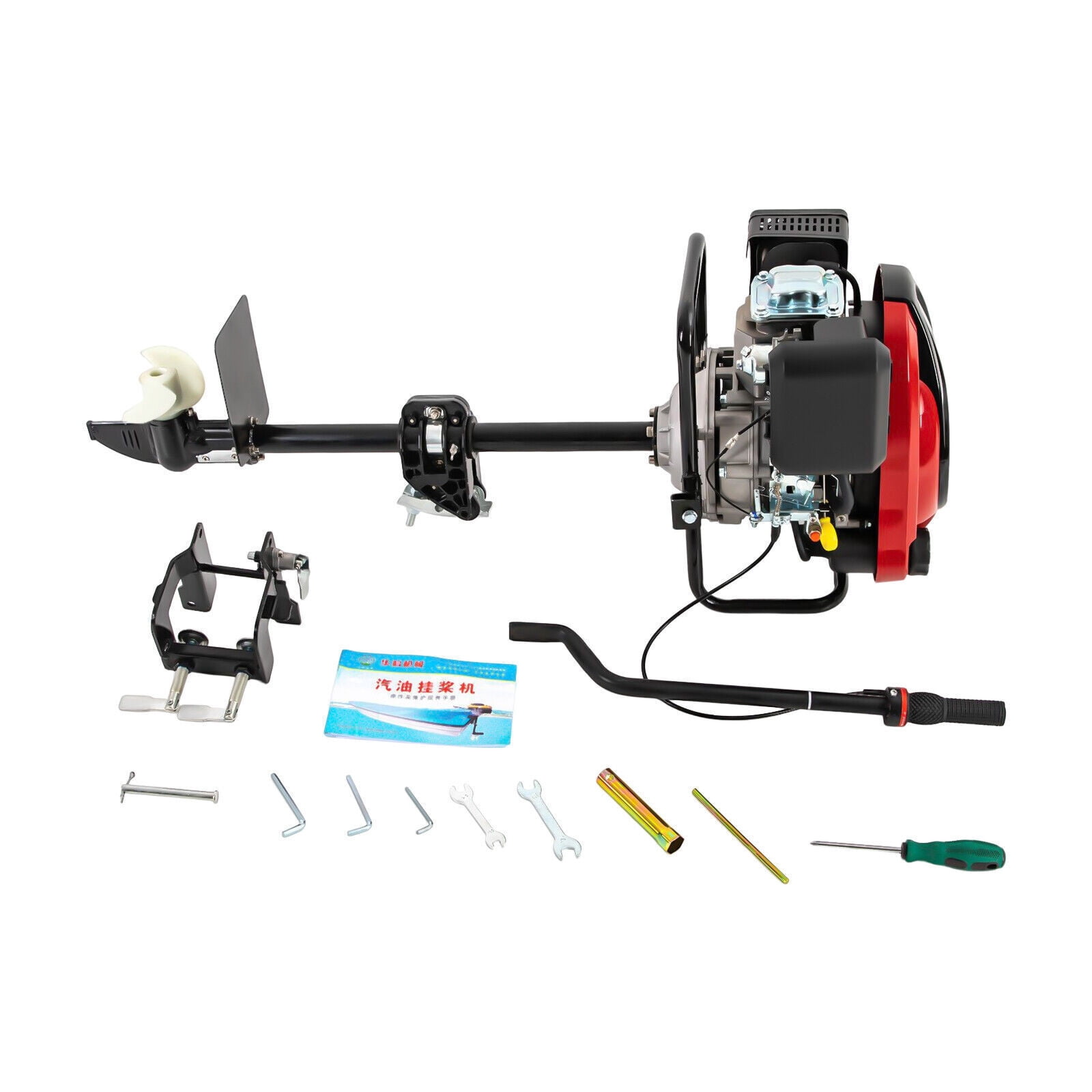 Hangkai 8 HP 4-Stroke Outboard Boat Motor with Air-Cooled TCI 196cc Gasoline