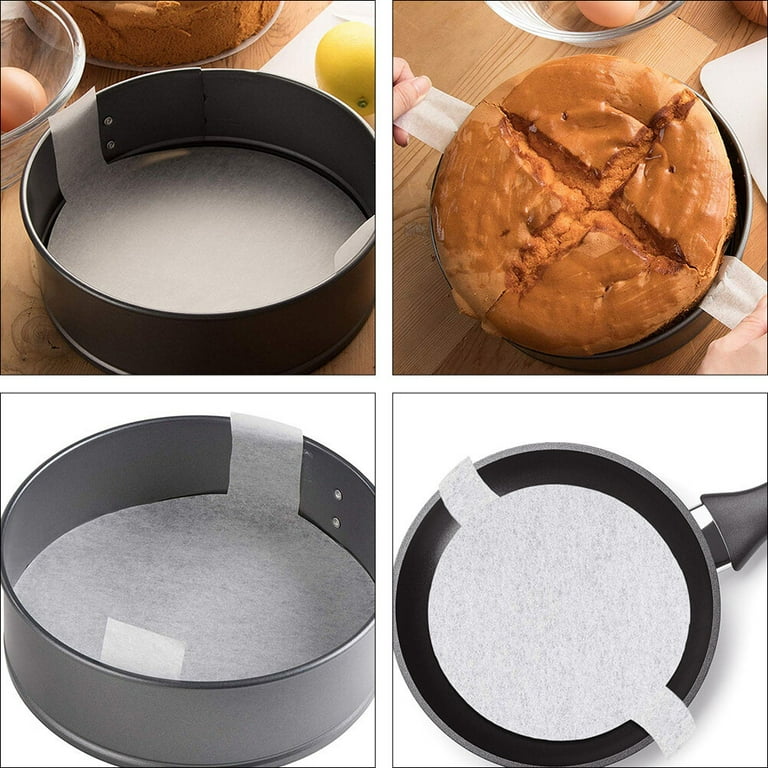 1 Set 100 Pcs Round Cake Pan Liners Baking Papers Parchment Papers White