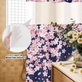 thumbnail image 4 of No Hook Shower Curtain, Cherry Blossoms Shower Curtains for Bathroom with See Through Top Window, Modern Art Moonlight Farmhouse Waterproof & Washable Bath Curtain Stand Up Stall 36"x72", 4 of 9