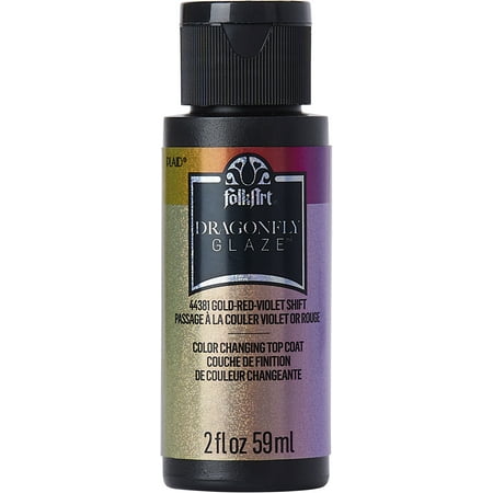 UPC: 0028995443817 | FolkArt Dragonfly Glaze Acrylic Paint Gold-Red-Violet 2 fl oz