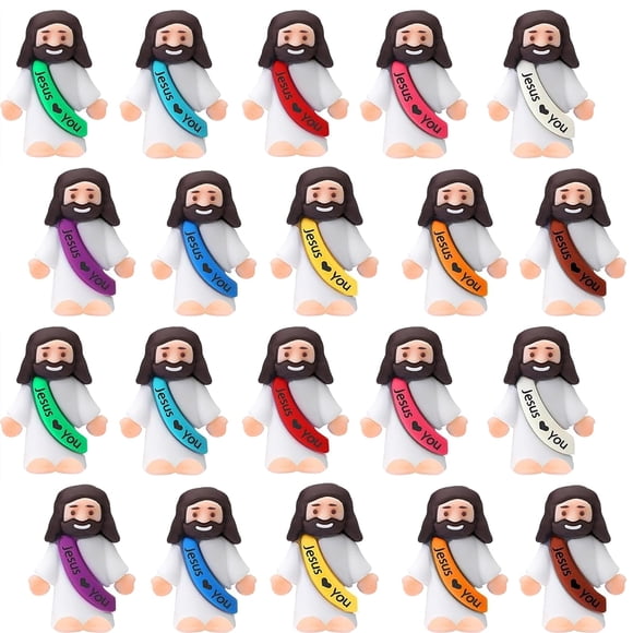 Mini figuras de Jesús AKFAHOIF, 20 piezas, multicolor, 3.5 cm