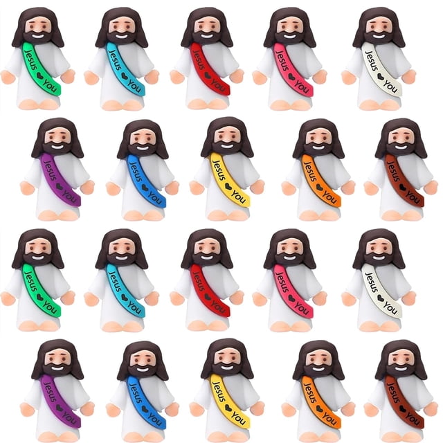 Mini figuras de Jesús AKFAHOIF, 20 piezas, multicolor, 3.5 cm