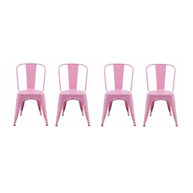 Roch armless (Powder Coated) in Light Pink Set of 4