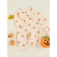 thumbnail image 3 of Baby Boy Girl Halloween Outfit Newborn Pumpkin Bat Long Sleeve Romper One Piece Cotton Jumpsuit Fall Winter Clothes, 3 of 8