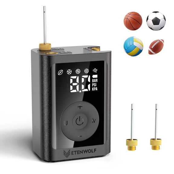 Electric Ball Pump Inflation & Deflation 2-17PSI, Basketball Pump with, Rechargeable Air Pump for Balls