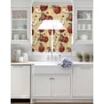 thumbnail image 3 of Farmhouse Apples Swag Curtains for Living Room/Bedroom Windows, Country Tropical Fruits Watercolor Kitchen Curtains and Valances Set 36 Inch Length, Light Filtering Swags Valance Curtain Panels, 3 of 5