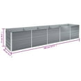 thumbnail image 4 of vidaXL Garden Raised Bed Galvanised Steel 400x80x77 cm Grey, 4 of 4