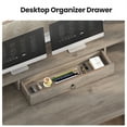 thumbnail image 5 of Executive Desk, 63" Farmhouse Desk with Storage, Home Office Desk with Drawers and Cabinet, Wood Desk with Monitor Stand, Rustic Writing Desk Study Table, Elegant Computer Desk with File Drawer, Grey, 5 of 10