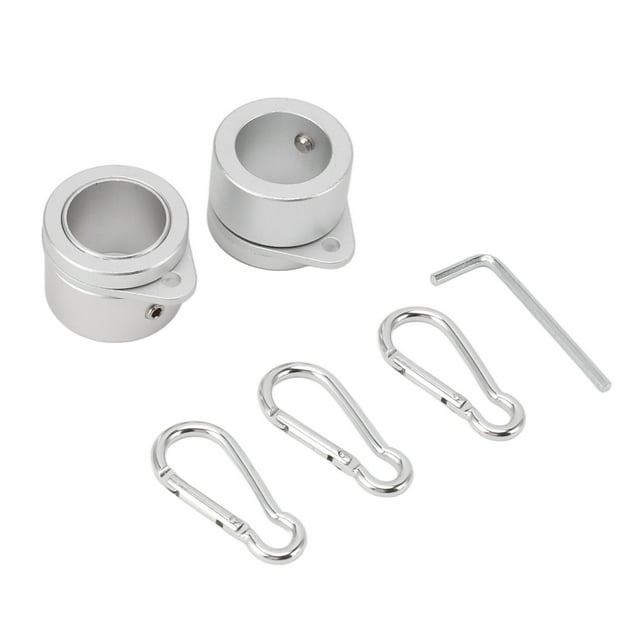 Kit antienrollamiento giratorio de 360°, plateado, 2 piezas de anillos para asta de bandera de aleación de aluminio G3/4