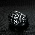 thumbnail image 2 of HOOUN Vintage Mens Silver Stainless Steel Gothic Punk Biker Rings Jewelry lots Sz8-15-15-#18, 2 of 2