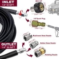 thumbnail image 6 of Sewer Jetter Kit 50Ft 5800Psi High-Pressure Drain Cleaning Hose for Most Pressure Washers, 6 of 6