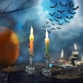 thumbnail image 2 of FFENYAN Halloween Decorations Lighting Skeleton Candles With Wooden Stakes Indoor And Outdoor Passage Decorations Home Garden Green, 2 of 2