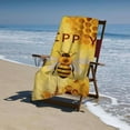 thumbnail image 4 of PHYHOO Yellow Floral Microfiber Sand Free Beach Towel Oversized Quick Dry Absorbent for Pool Swimming Bathroom Beach Towel 30x60in, 4 of 8