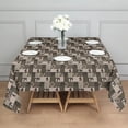 thumbnail image 3 of Multicolor Bigfoot and Checkerboard Pattern Square Tablecloth,Waterproof Square Table Cover,Wipeable Spillproof Washable Table Cover for Home Kitchen Party Decor 52"x52"(132x132cm), 3 of 6
