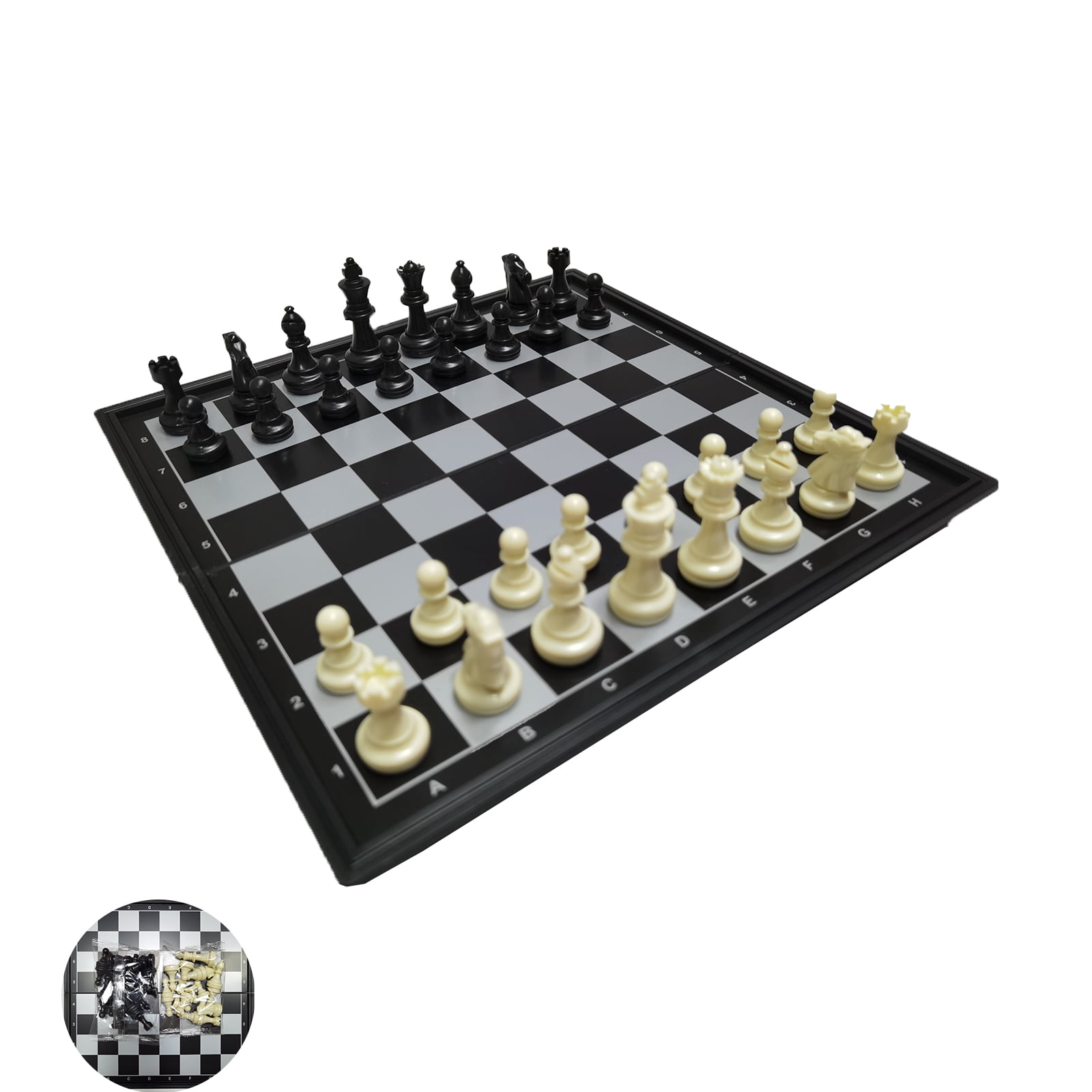 Details about   Portable Folding Magnetic Chess Set Travel Size Game Board For Kids Adults 