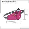 thumbnail image 4 of Sac Banane avec Porte-Bouteille d'Eau, Sac de Taille Imperméable pour la Course, Ceinture de Sport Réfléchissante avec Sangle Réglable, Pochette d'Hydratation pour Entraînement Physique Jogging Randonnée, 4 of 5