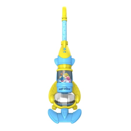 Pinkfong Baby Shark Children's Cordless Vacuum with Real Suction Power + Rechargeable Battery | For Hard Floor and Carpet