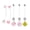 Pink, variant on 14G Flexible Clear Acrylic Pregnancy Belly Button Ring Shell Flower Dangle Pregnancy Maternity Belly Rings 5PCS