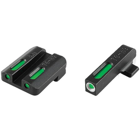 Truglo TG13WA4A Brite-Site TFX Day/Night Sights Walther PPS M2 Tritium/Fiber Optic Green w/White Outline Front Green Rear
