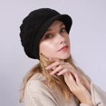thumbnail image 3 of SikaFu Retro Autumn Winter Spring Knit Beret Cap Women Plain Solid Octagonal Newsboy Vintage Painter Artist Female Beret Gorros, 3 of 6