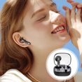 thumbnail image 5 of Open AC601 Wireless Earbuds, Bluetooth 5.4 Earbuds with ENC, Crystal Clear Call, USB-C Charging, IPX5 Waterproof Wireless Clip-on Earbuds, 32H Playback Ultra Long Battery Life,Black, 5 of 8