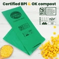 thumbnail image 4 of Compost Bags 1.3 Gallon,150 Count,Compostable Small Trash Bags for Kitchen Countertop Compost Bin 0.75, 1,1.2, 1.3Gallon,ASTM D6400, US BPI and Europe OK compost HOME certified, 4 of 11