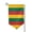 Sharp Corner, variant on Lithuanian Flag Double Sided Garden Flag for Indoor Outdoor Decorations 12.5 * 18 Inches Square