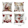thumbnail image 2 of Yucurem Christmas Cushion Covers Set of 4, Christmas Tree Snowman Reindeer Santa Decorative Pillowcase for Home Sofa Living Room Couch Bed, 2 of 7